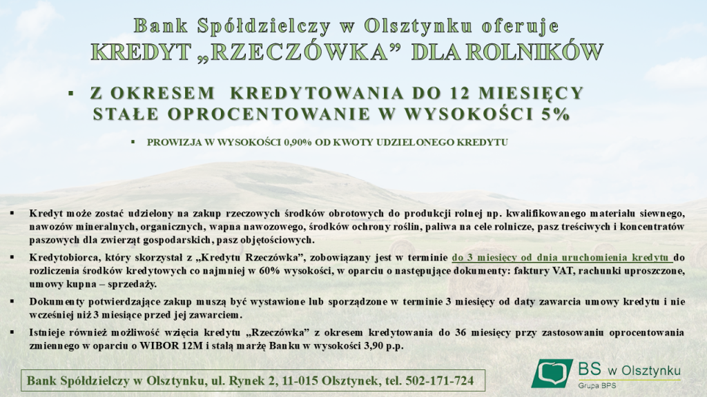 RZECZÓWKA - Kredyt Obrotowy